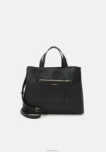 Anna Field kvinner laptopveske i skinn svart P266L2587