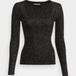 Anna Field kvinner lurex genser svart P266L854