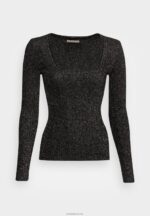 Anna Field kvinner lurex genser svart P266L854