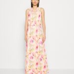 Anna Field kvinner maxi kjole hvit/rosa P266L223