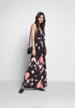 Anna Field kvinner maxi kjole svart/rosa P266L143 - Bilde 2