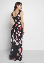 Anna Field kvinner maxi kjole svart/rosa P266L143 - Bilde 3