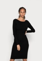 Anna Field kvinner offener rcken bodycon mini strickkleid shift dress black P266L193 - Bilde 3