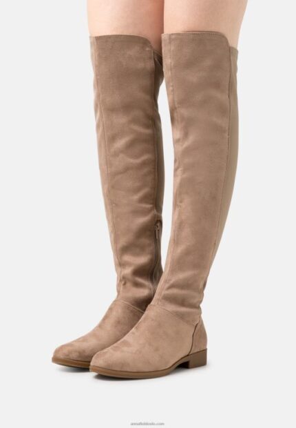 Anna Field kvinner over-the-knee støvletter beige P266L2237