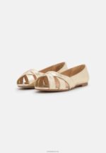 Anna Field kvinner peeptoe ballet pumps gull P266L2103 - Bilde 3