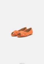 Anna Field kvinner peeptoe ballett pumps oransje P266L2153 - Bilde 3