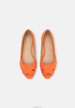 Anna Field kvinner peeptoe ballett pumps oransje P266L2153 - Bilde 6