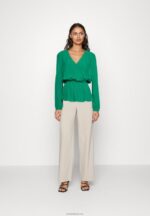 Anna Field kvinner peplum bluse grønn P266L692 - Bilde 2