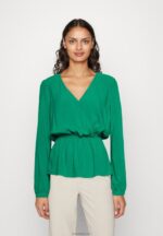 Anna Field kvinner peplum bluse grønn P266L692