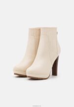 Anna Field kvinner plattform ankelstøvletter offwhite P266L2058 - Bilde 3