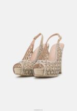 Anna Field kvinner plattform hæler gull P266L1706 - Bilde 3