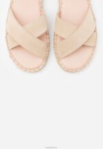 Anna Field kvinner plattformsandaler i skinn beige P266L1576 - Bilde 6
