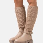 Anna Field kvinner plattformstøvler beige P266L2248