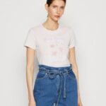 Anna Field kvinner print t-skjorte lilla P266L345