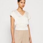Anna Field kvinner print t-skjorte lys rosa P266L237
