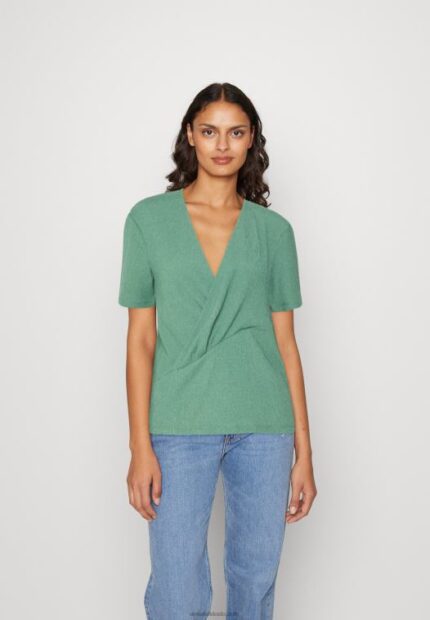 Anna Field kvinner print t-skjorte mørkegrønn P266L359