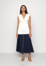Anna Field kvinner print t-skjorte off-white P266L311 - Bilde 2