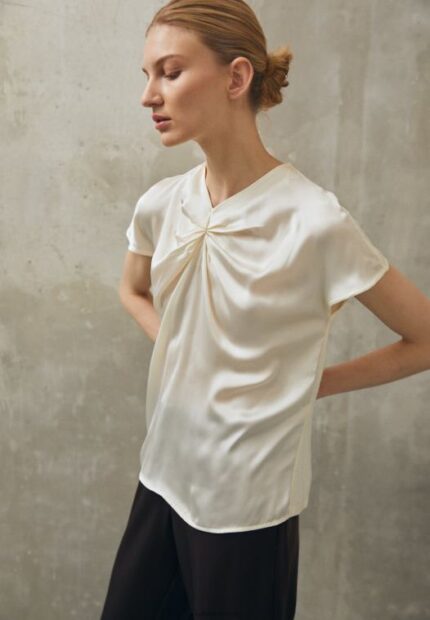 Anna Field kvinner print t-skjorte off white P266L346