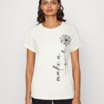 Anna Field kvinner print t-skjorte off-white P266L370