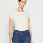 Anna Field kvinner print t-skjorte offwhite P266L369