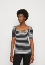 Anna Field kvinner print t-skjorte svart/hvit P266L298