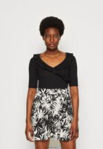 Anna Field kvinner print t-skjorte svart P266L268