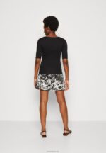 Anna Field kvinner print t-skjorte svart P266L268 - Bilde 3