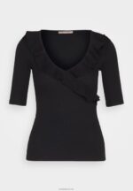Anna Field kvinner print t-skjorte svart P266L268 - Bilde 5