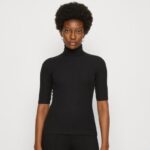 Anna Field kvinner print t-skjorte svart P266L291