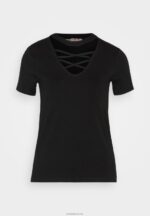 Anna Field kvinner print t-skjorte svart P266L325 - Bilde 5