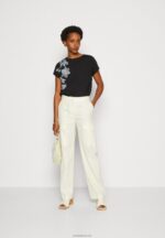 Anna Field kvinner print t-skjorte svart P266L331 - Bilde 2