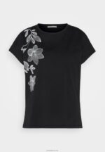 Anna Field kvinner print t-skjorte svart P266L331 - Bilde 5