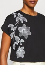Anna Field kvinner print t-skjorte svart P266L331 - Bilde 6