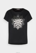 Anna Field kvinner print t-skjorte svart P266L332 - Bilde 5
