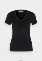 Anna Field kvinner print t-skjorte svart P266L353 - Bilde 5