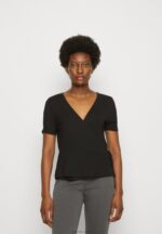 Anna Field kvinner print t-skjorte svart P266L361
