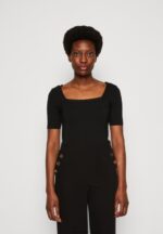Anna Field kvinner print t-skjorte svart P266L375