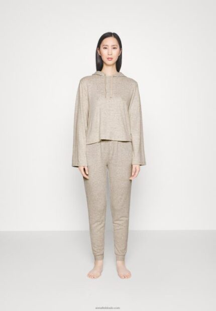 Anna Field kvinner pyjamassett brunt P266L1067