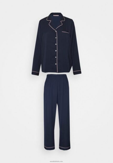 Anna Field kvinner pyjamassett mørkeblått P266L1074