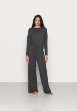 Anna Field kvinner pyjamassett mørkegrå P266L1071