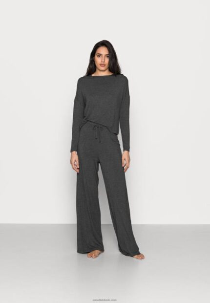 Anna Field kvinner pyjamassett mørkegrå P266L1071