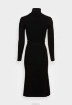 Anna Field kvinner rollkragen ripp mini strickkleid mit grtel jumper dress black P266L234 - Bilde 2