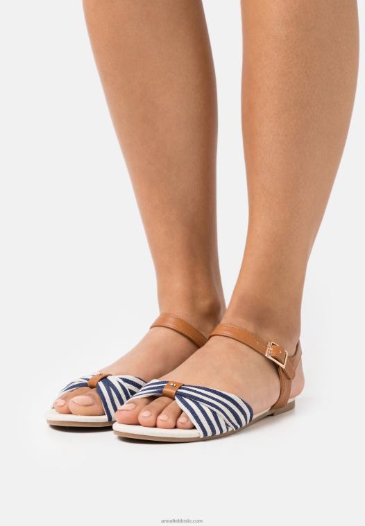 anna_field_kvinner_sandaler_cognac_morkebla_p266l1290.jpg Anna Field kvinner sandaler cognac/mørkeblå P266L1290 - Bilde 1