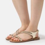Anna Field kvinner sandaler gull P266L1391