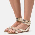 Anna Field kvinner sandaler gull P266L1424
