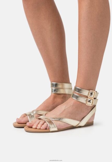 Anna Field kvinner sandaler gull P266L1424