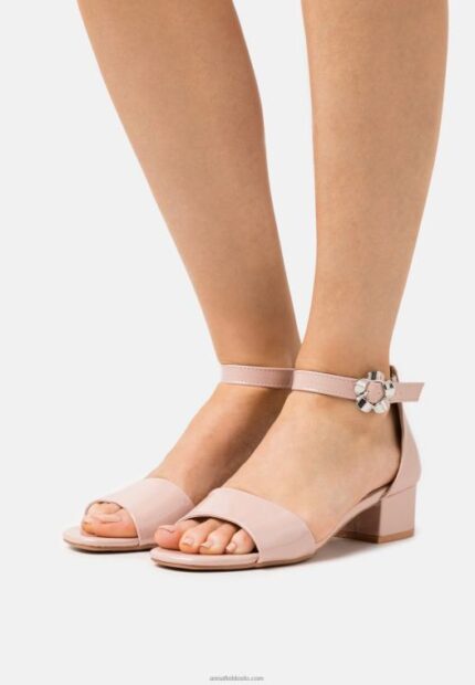 Anna Field kvinner sandaler rosa gullfarget P266L1328