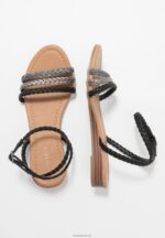 Anna Field kvinner sandaler sort/sølv P266L1248 - Bilde 4