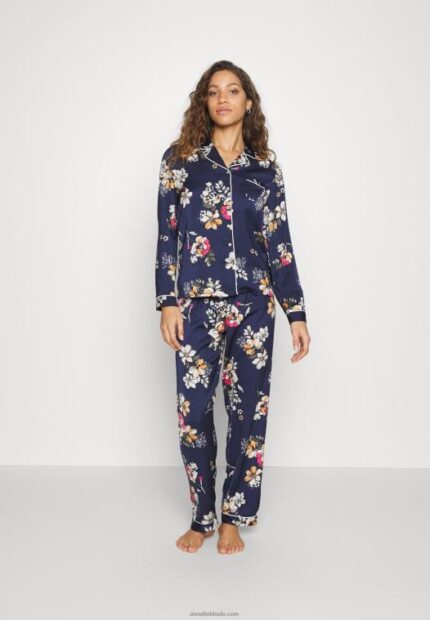 Anna Field kvinner sett pyjamas mørkeblå P266L1070