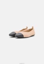 Anna Field kvinner skinn ballett pumps beige P266L2116 - Bilde 3